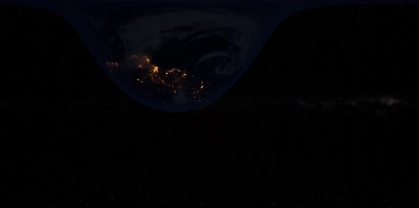 VR 360 Earth and Sun From Space alt