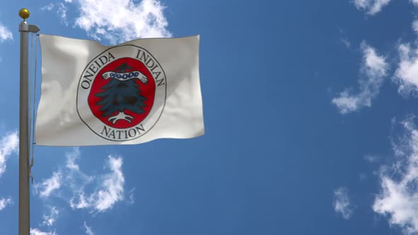 Oneida Nation Flag Native American Flag On Flagpole