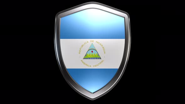 Nicaragua Emblem Transition with Alpha Channel - 4K Resolution alt
