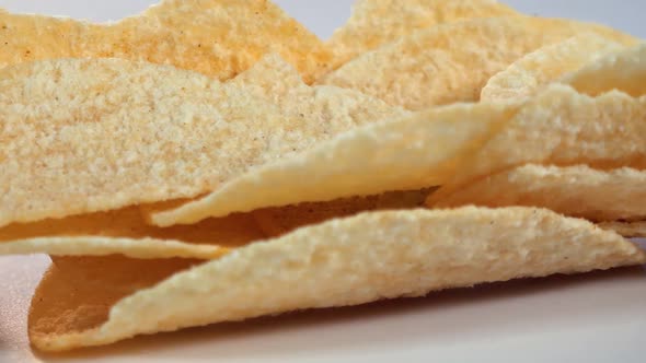 Close Up of Crispy Potato Chip