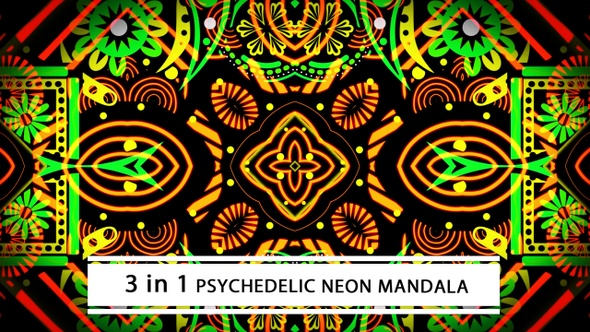 Psychedelic Neon Mandala