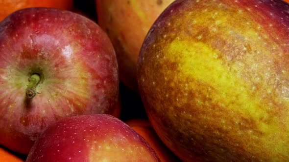 Close-Up Apples And Oranges