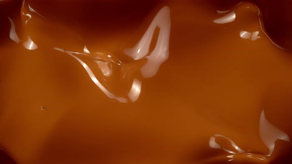 Super Slow Motion Shot of Rippling Melted Caramel at 1000 Fps