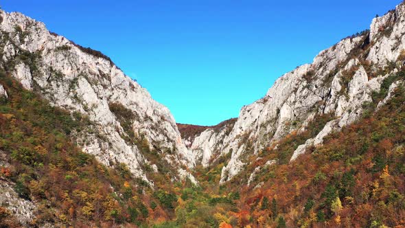 Aerial view of Zadielska dolina valley in Slovakia