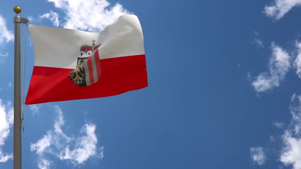 Upper Austria Obersterreich Flag (Austria) On Flagpole