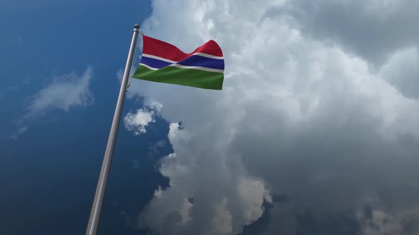 The Gambia Flag Waving 4K