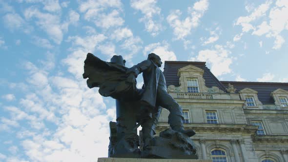 Jean Vauquelin monument in Montreal