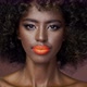 Beautiful Portrait of a Gorgeous African American Fashion Model with Bare Shoulders - VideoHive Item for Sale