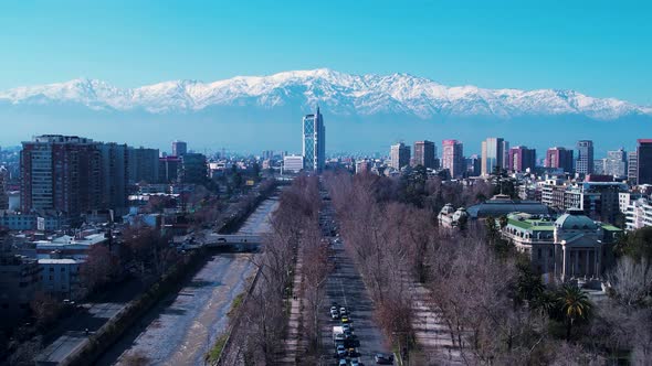 Downtown of Santiago capital city of Chile South America country.