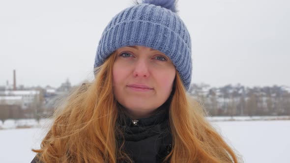 Winter Portrait Of Woman