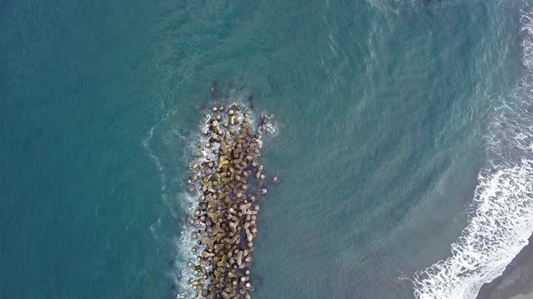 Aerial view of sea coast