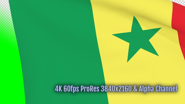 Senegalese waving flag transition