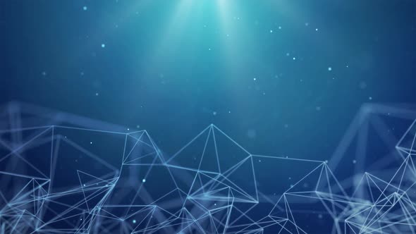 Abstract plexus with connected lines and dots. Wave flow  alt