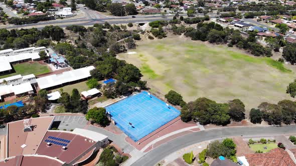 Aerial view of a School in Australia