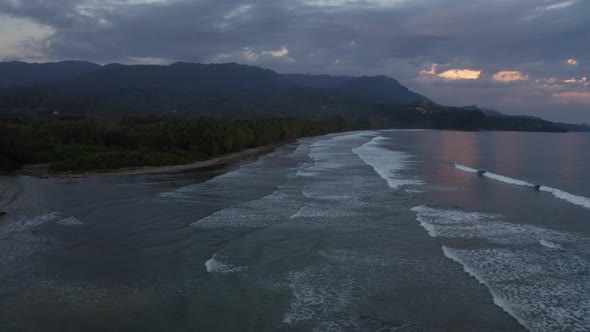 Drone view of Ballena Marine National Park, Costa Rica