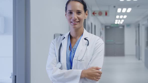 Medical professional working at a hospital