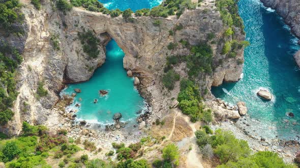 Blue Lagoon in Turkey Filmed on a Drone