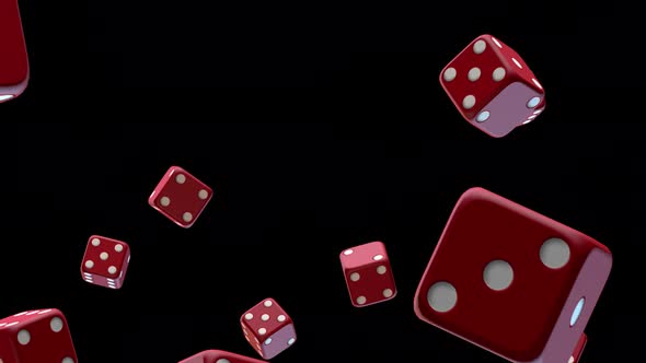 Red Dice Alpha Background V4