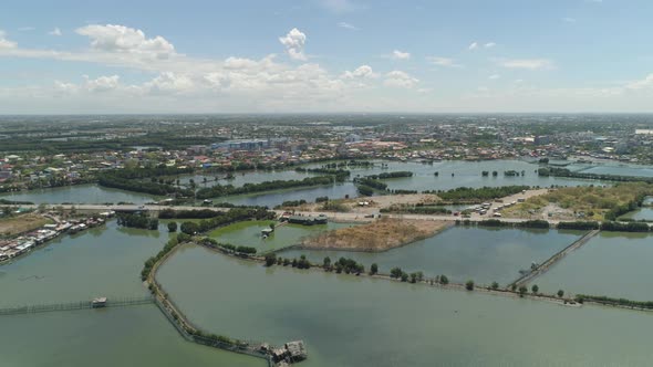 Town Among the Water in Mangroves.