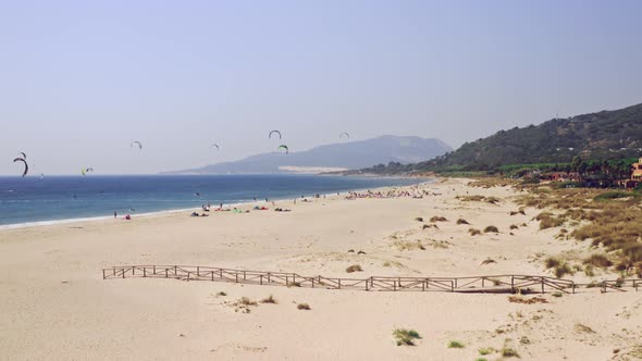 Tarifa beach - kitesurfers paradise for extreme sports