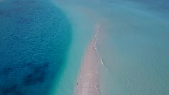 Aerial view sky of tropical seashore beach time by sea with sand background