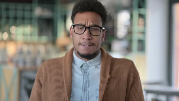 Portrait of African Man Shouting Screaming