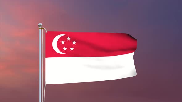 Singapore Flag 4k