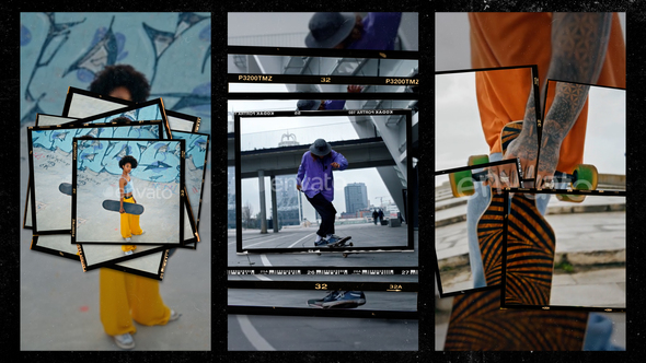 Vertical Film Frame Collage Transitions alt