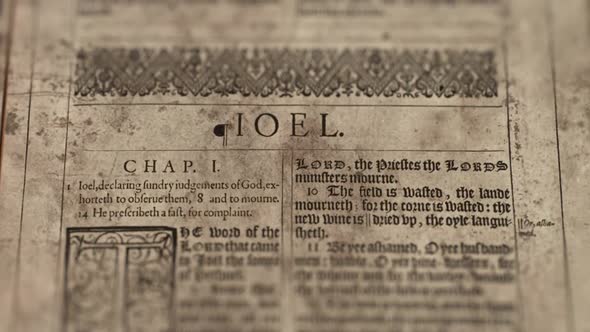 The Book Of Joel, Slider Shot, Old Paper Bible, King James Bible