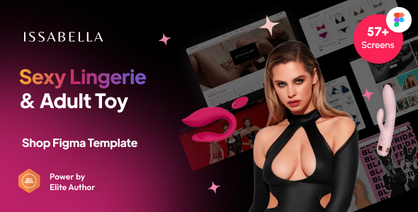 Issabella - Sexy Lingerie & Adult Toy Shop Figma Template