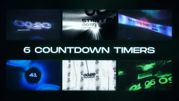 6 Countdown Timer | Stream Background Pack