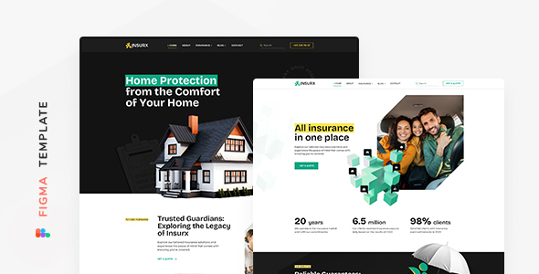 Insurx – Insurance Agency Template for Figma