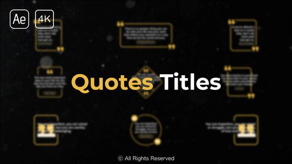 Quotes Titles 2.0 | After Effects