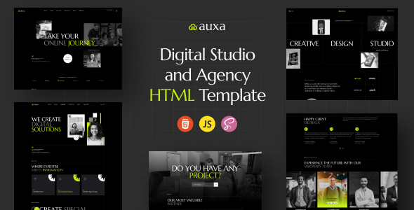 Auxa - Digital Studio and Agency HTML Template