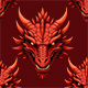 2D red dragon pattern tile texture - 3DOcean Item for Sale