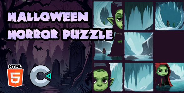 Halloween Horror Puzzle - HTML5 Game - C3P