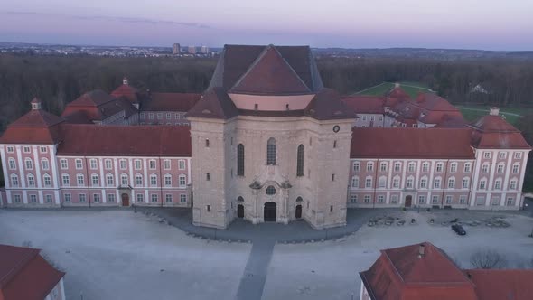 Wiblingen Kloster Abbey With Drone At Sunrise