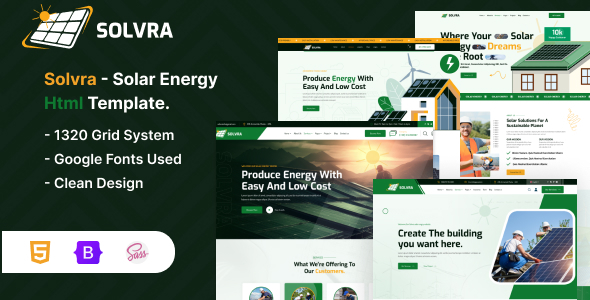 Solvra - Ecology & Solar Energy HTML Template