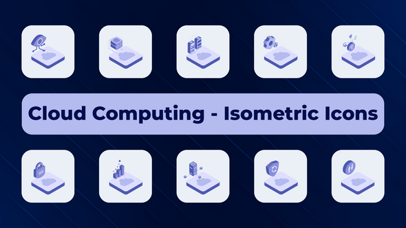 Cloud Computing - Isometric Icons