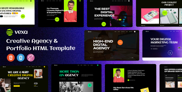 Vexa - Creative Agency & Portfolio Bootstrap 5 Template