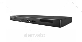 black dvd player isolated