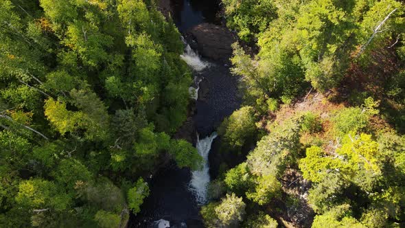 amazing hidden waterfall in North Shore Minnesota