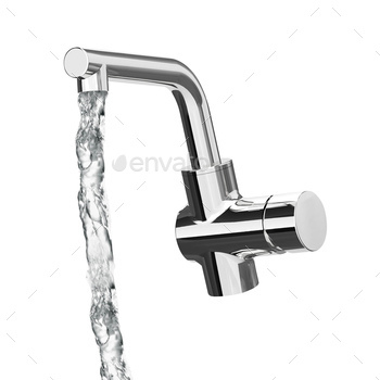 Chrome Faucet Isolated