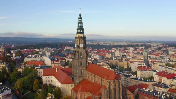 Swidnica city sunny day shot