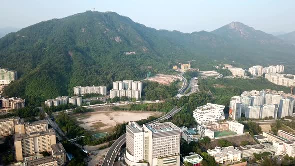 Top view of Hong Kong city