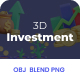 Investment 3D Icon Set - 3DOcean Item for Sale