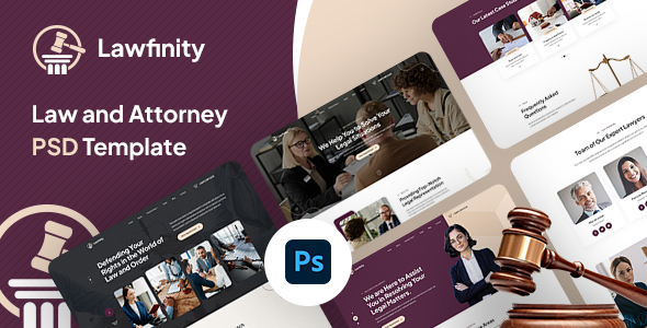 Lawfinity | Law and Attorney PSD Template