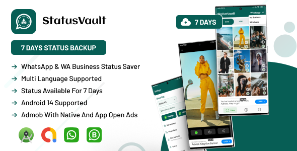 Status Vault - Download Whatsapp Status With Admob Ads