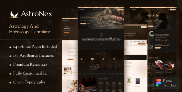 AstroNex - Horoscope & Astrology Services Figma Template