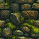 Hand painted mossy stone wall tile texture - 3DOcean Item for Sale